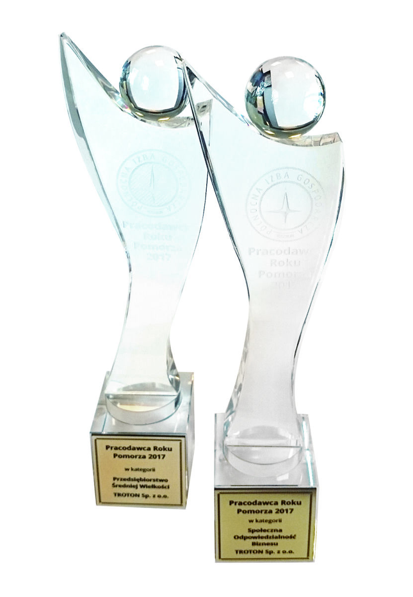 TROTON z dwiema statuetkami Pracodawcy Roku 2017 TROTON z dwiema statuetkami Pracodawcy Roku 2017