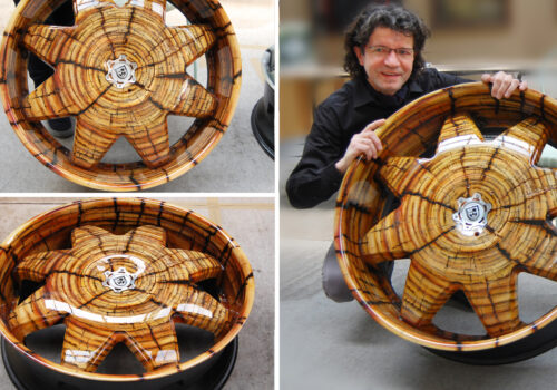 Drewniane felgi dla Flintstonów Drewniane felgi dla Flintstonów