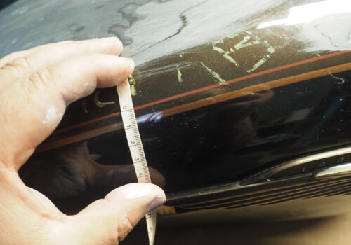 Naprawa zbiornika paliwa w oryginalnym lakierowaniu Harley-Davidson, wersja limitowana rocznicowa 110 Anniversary Bronze