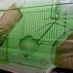 Elektronika w zieleniach airbrush Lakiernik