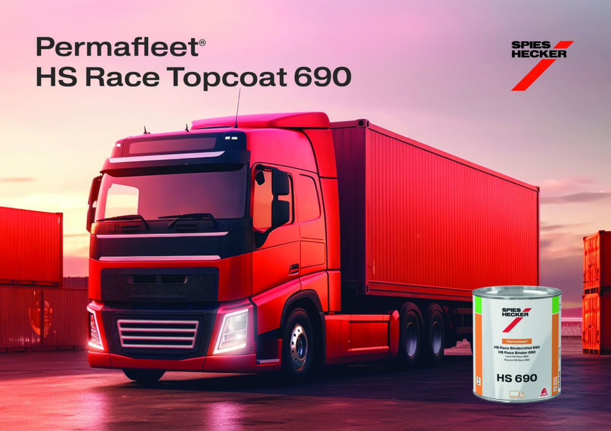 Nowość od Axalta: Spies Hecker Permafleet HS Race Topcoat 690 dla pojazdów użytkowych – wyjątkowy połysk i trwałość w prostym wydaniu Nowość od Axalta: Spies Hecker Permafleet HS Race Topcoat 690 dla pojazdów użytkowych – wyjątkowy połysk i trwałość w prostym wydaniu