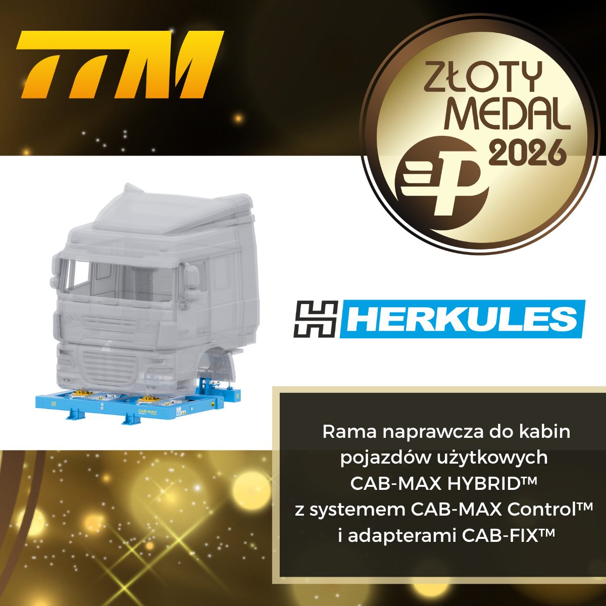 Złoty Medal MTP dla CAB-MAX HYBRID™ od Herkulesa – przełom w naprawach kabin ciężarówek!